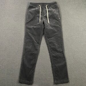 Vuori Corduroy Pants Womens size Medium Drawstring Chino Cotton Gray Logo